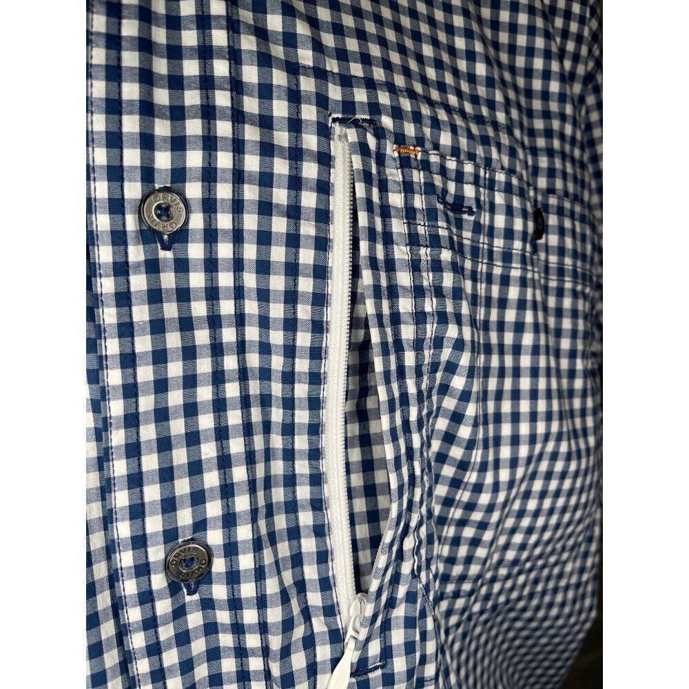 Orvis Active Fit Blue White Plaid Short Sleeve Shirt Size XL - Picture 4 of 12